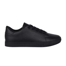 (3 UK, Black) Fabric Childrens/Kids Textile Low Trainers