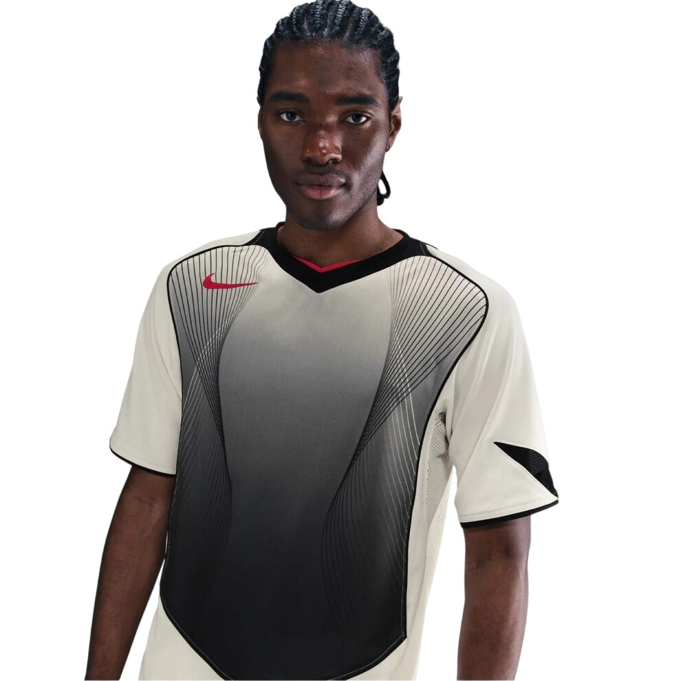 Nike (S, Beige/Black) Mens T90 Logo Short-Sleeved T-Shirt