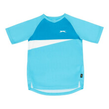 (13 Years, Aquarius) Slazenger Childrens/Kids Court Colour Block Logo T-Shirt