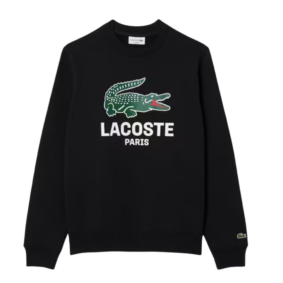 Lacoste (L, Black) Mens Cotton Sweatshirt