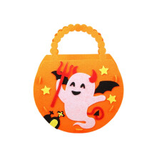Halloween Tote Bag Pumpkin Ghost Design 7x8.6 Inch
