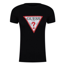 (8 UK, Jet Black) Guess Womens/Ladies Logo Cotton T-Shirt