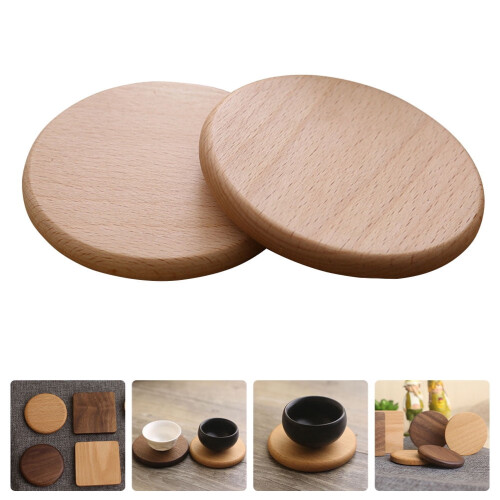 ULTNICE Wooden Cup Coaster Set 2 Pieces
