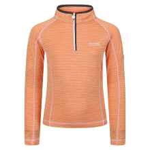 (7-8 Years, Apricot Orange) Regatta Childrens/Kids Horizontal Stripe Funnel Neck Regular Raglan Sweatshirt