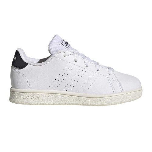 Adidas (10 UK Child, White) Adidas Childrens/Kids Advantage Trainers