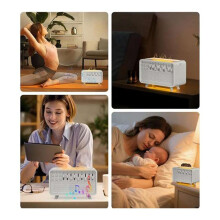 Speaker White Noise Machine Diffuser Air with 8 Group Nature Sound USB and UK Plug for Power Supply