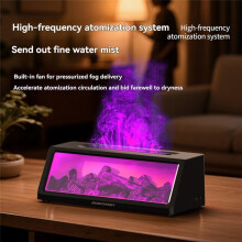 Humidificateur de Cheminée à Flamme Simulée, Humidificateur de Bureau à Flamme de Bois Simulée, Diffuseur D'Arômes pour la Maison