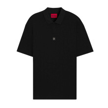 (M, Black) Hugo Boss Mens Cotton Collared Regular Polo Shirt