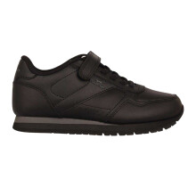 (12 UK Child, Black) Slazenger Childrens/Kids Classic Coated Leather Touch Fastening Trainers