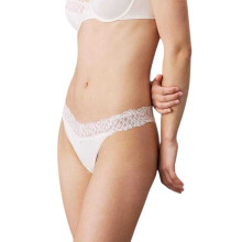 (12 UK, Ivory) Calvin Klein Womens/Ladies Lace Trim Recycled Nylon Thong