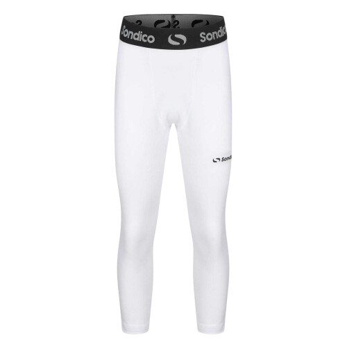 (11-12 Years, White) Sondico Boys 3/4 Tights