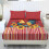 Rooster Sunflower Red Cooling Bed Sheet Set 3-Pc 1