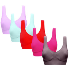 Sports Bra with Support and Lift Gray 5PCS