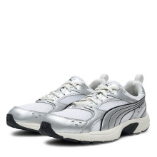 (9 UK, White/Silver) Puma Mens Milenio Tech Leather Low Trainers
