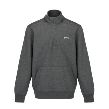 (XXL, Charcoal Marl) Slazenger Mens Quarter Zip Fleece