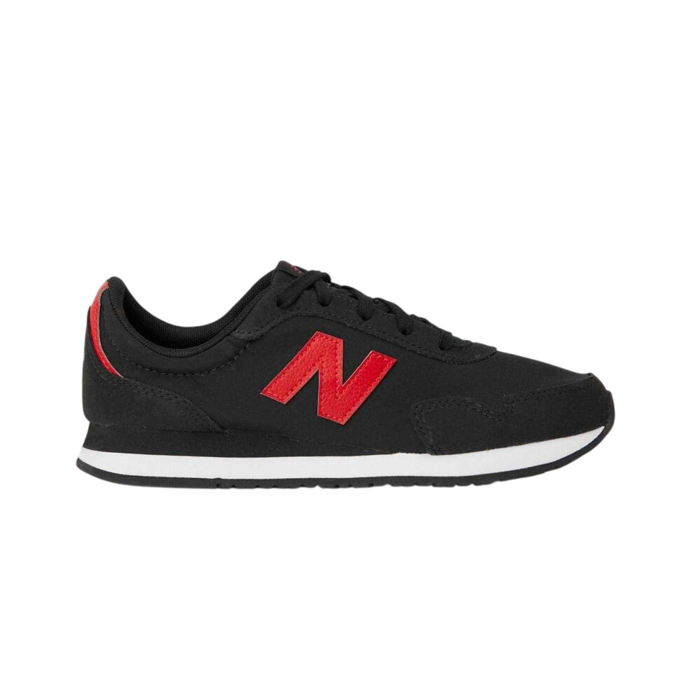 New Balance (5 Uk, Triple Black) Childrens/Kids Suede Running Trainers