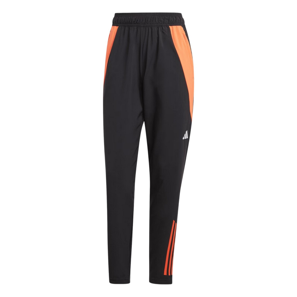 Adidas (14 Uk R, Black/Solar Red) Womens/Ladies Tiro 24 Training Tracksuit Bottoms