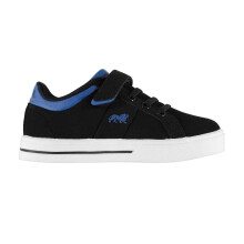 (10 UK Child, Black/Blue) Lonsdale Childrens/Kids Latimer Leather Trainers