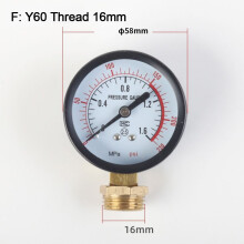 Y60 Pressure Gauge 0-1.6 MPa for Pool Filter