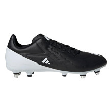 (12 UK, Black/White) Adidas Mens RS15 Elite Soft Ground Rugby Boots