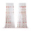 Christmas Curtains Santa Embroidery Rectangular White Fabric 1