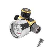 Manómetro de Presión de Aire 0-140 PSI con Conector de Estilo Europeo para Accesorios de Herramientas de Aire