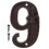 Cast Iron Metal Digital Numbers Vintage Stickers 3