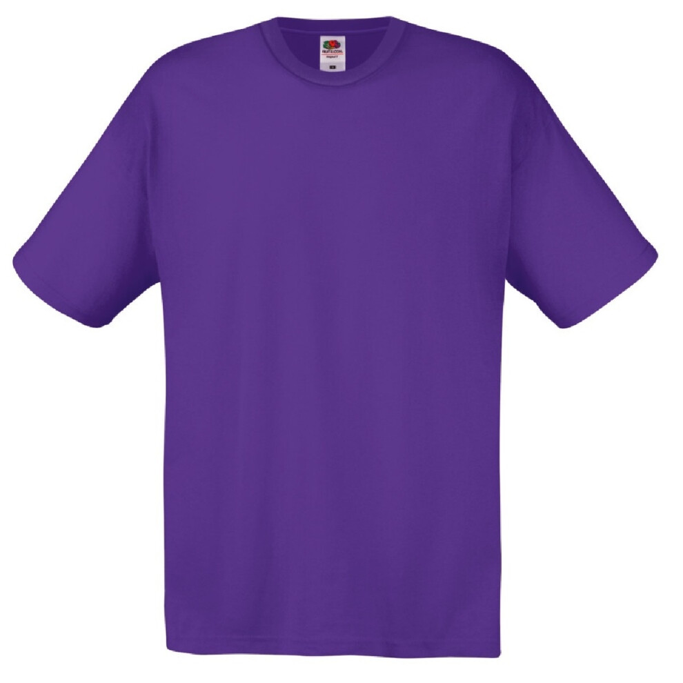 Fruit Of The Loom (L, Purple) Mens Original T-Shirt