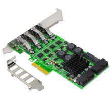 PCI Express USB 3.0 Expansion Card PCI-E to 4 Port USB 3.0 with 2x 19Pin Header PCIE Controller Adapter for PC Desktop