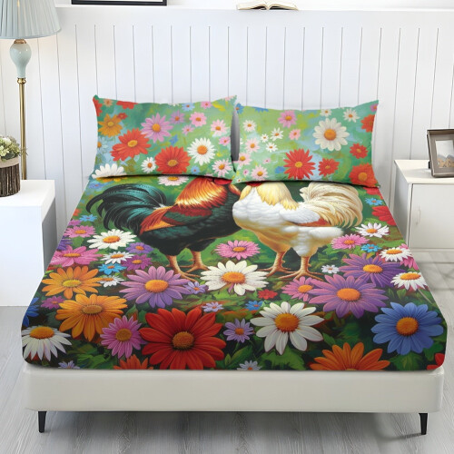 King Bed Sheet Set Soft Breathable 9.8 Inch Pocket 3 Piece