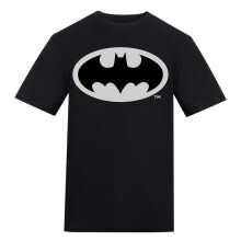 (S, Black) Batman Unisex Adult Logo T-Shirt