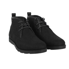 (11 UK, Black) Firetrap Mens Suede Flat Desert Boots