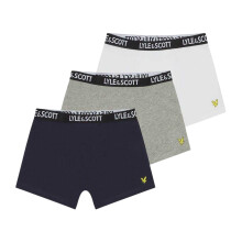 (10-12 Years, Navy/Grey/White) Lyle & Scott Boys Underwear (Pack of 3)