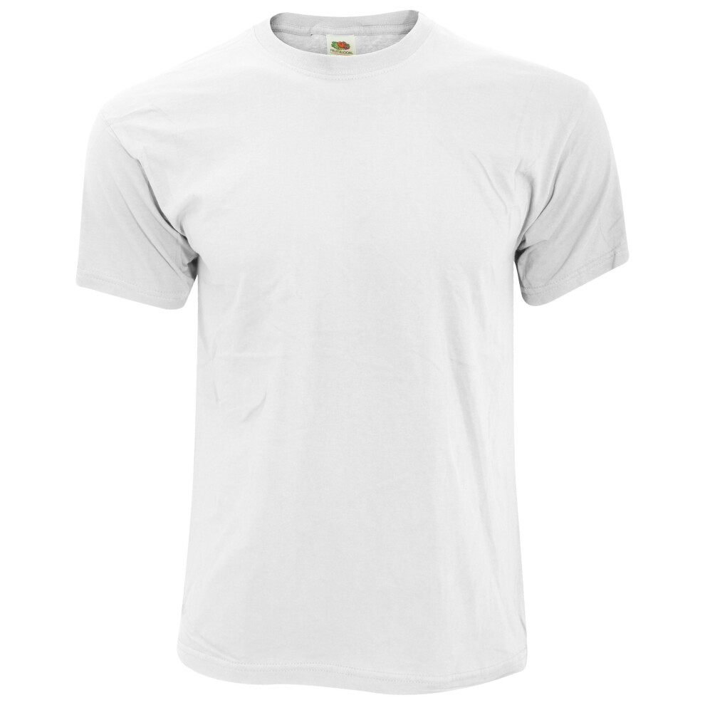 Fruit Of The Loom (L, White) Mens Original T-Shirt