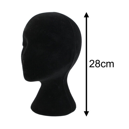 Wig Mannequin Head Foam Display Stand Black 1