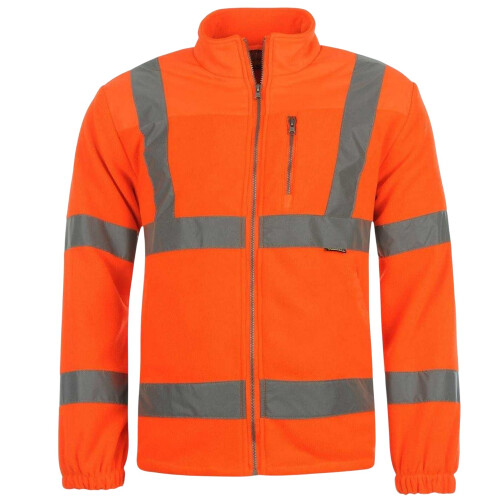 Dunlop (S, Orange) Dunlop Mens Hi-Vis Fleece Jacket