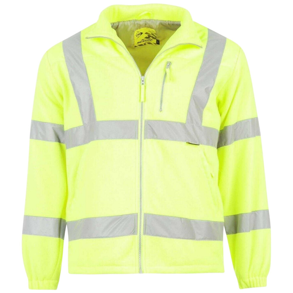 Dunlop (S, Yellow) Mens Hi-Vis Fleece Jacket