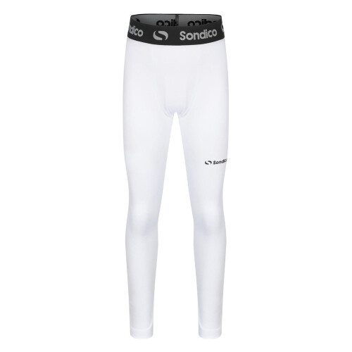 (9-10 Years, White) Sondico Boys Core Base Layer Bottoms