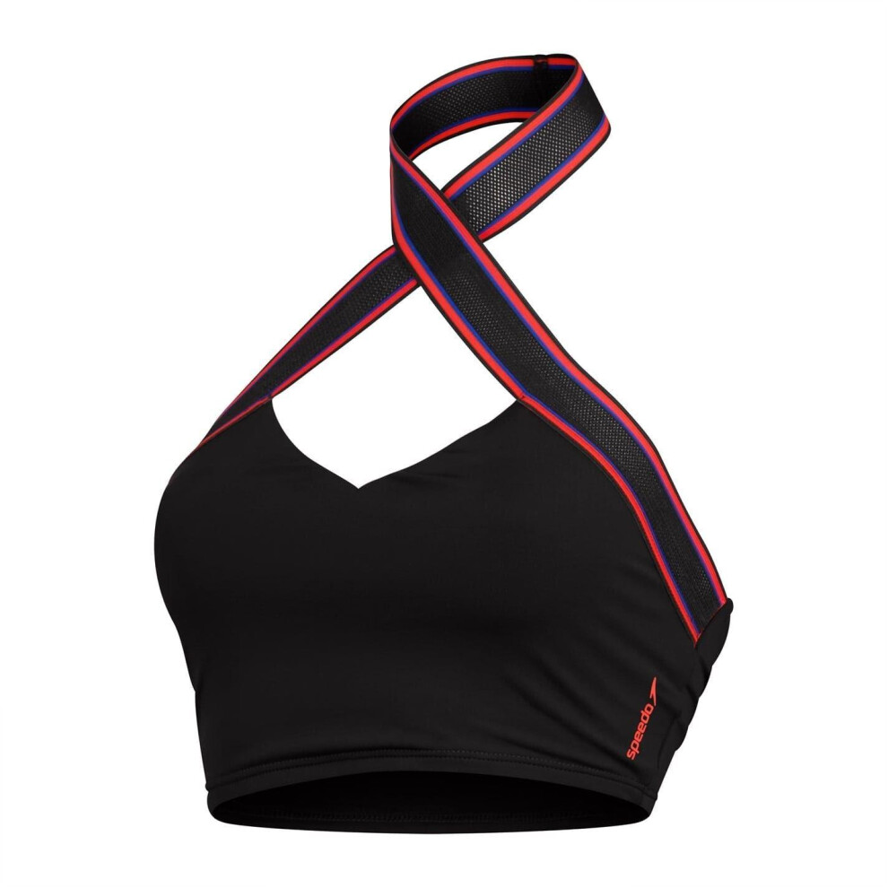 Speedo (8 Uk, Grey) Womens/Ladies Halter Neck Crop Top