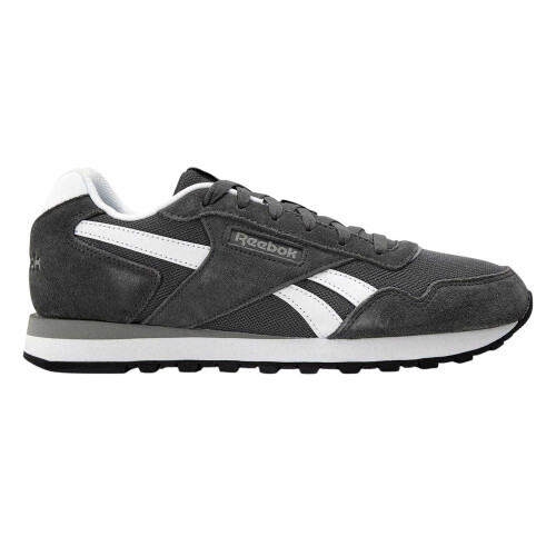 Reebok (8 UK, Grey Five/White) Reebok Mens Glide Leather Flat Trainers