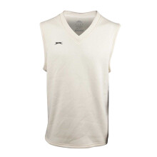 (L, Cream) Slazenger Mens Logo Sleeveless Sweater Vest