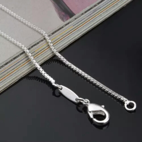 Sterling Silver Box Chain Necklace 2mm 16-24 inch 5 Pack 2
