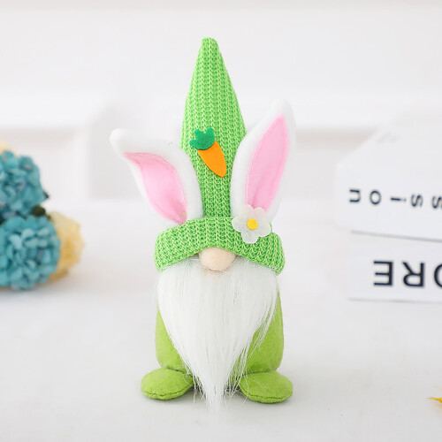Easter Gnome Plush Decor - Handmade Faceless Bunny Elf, 1