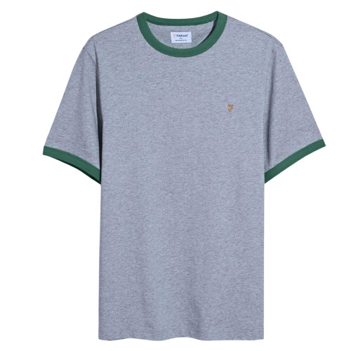 Farah (S, Grey) Farah Mens Groves Ringer T-Shirt
