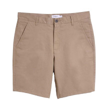 (28R, Beige) Farah Mens Cotton Chino Shorts