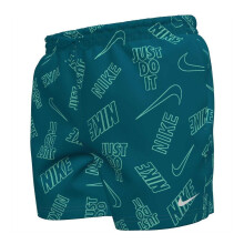 (S, Abyss Blue) Nike Mens Just Do It All-Over Print Swim Shorts