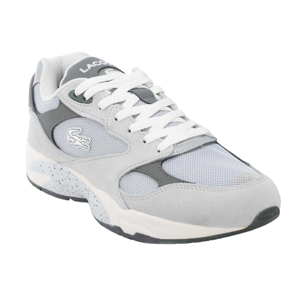 Lacoste (9.5 Uk, Grey) Mens Storm 96 Vintage Leather Trainers
