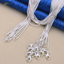 Sterling Silver Snake Chain Necklace 5 pcs 22 inch