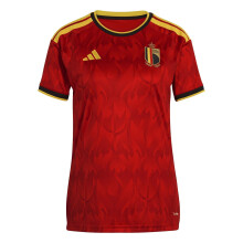 (M, Red/Gold) Adidas Womens/Ladies World Cup Belgium Home Shirt