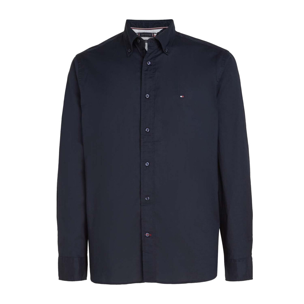 Tommy Hilfiger Men's Blue Core Flex Poplin Shirt - Xxl - Image 2
